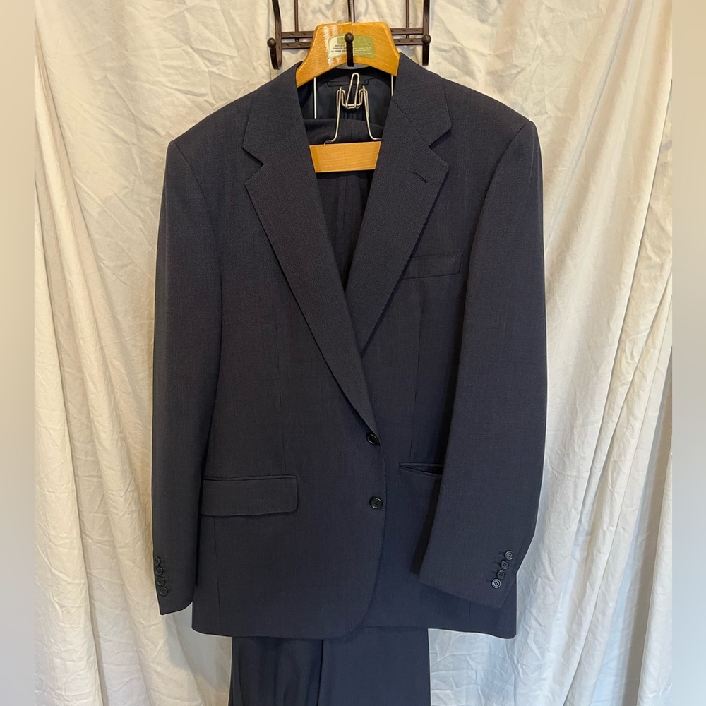 Sulka 2 piece navy suit (Jacket 44L, Pants 36w 32L)